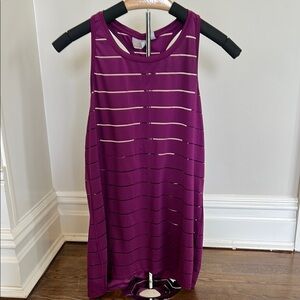 Athleta Purple Striped Tank Top
